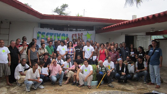 Foto de familia con asistentes de Festival Clic